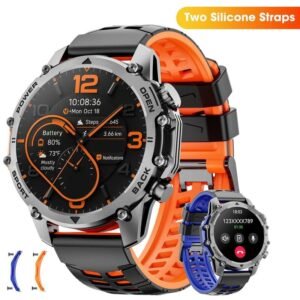 1.52'' HD Round Smartwatch for Men - Make Calls & Music Control - Multiple Sports Modes - IP68 Waterproof - Long Battery Life - Fitness Watch for Android iPhone